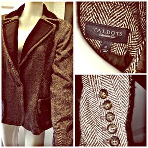 Vintage Talbots Brown Tweed Jacket